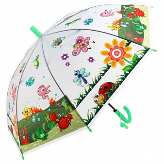 Зонт "Лето", 49см, прозрачный, матовый