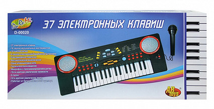 Детский синтезатор (пианино электронное) с микрофоном, 37 клавиш